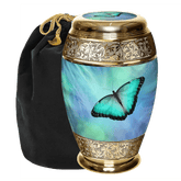 Burial Cremation Blue Butterfly Urn for Ashes 011